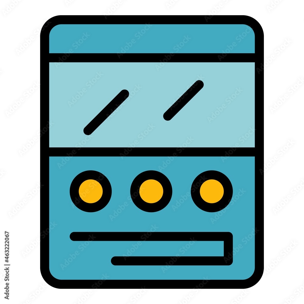 Poster comment interface icon. outline comment interface vector icon color flat isolated