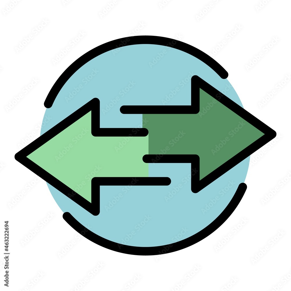 Poster direction interface icon. outline direction interface vector icon color flat isolated