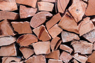 Background of stacked wood