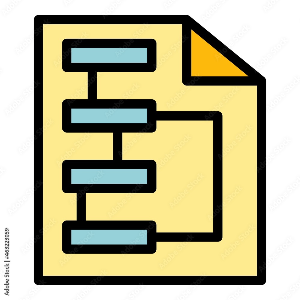 Poster software interface icon. outline software interface vector icon color flat isolated