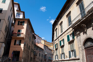 Fototapeta na wymiar Perugia, Old Town Buildings. Italy