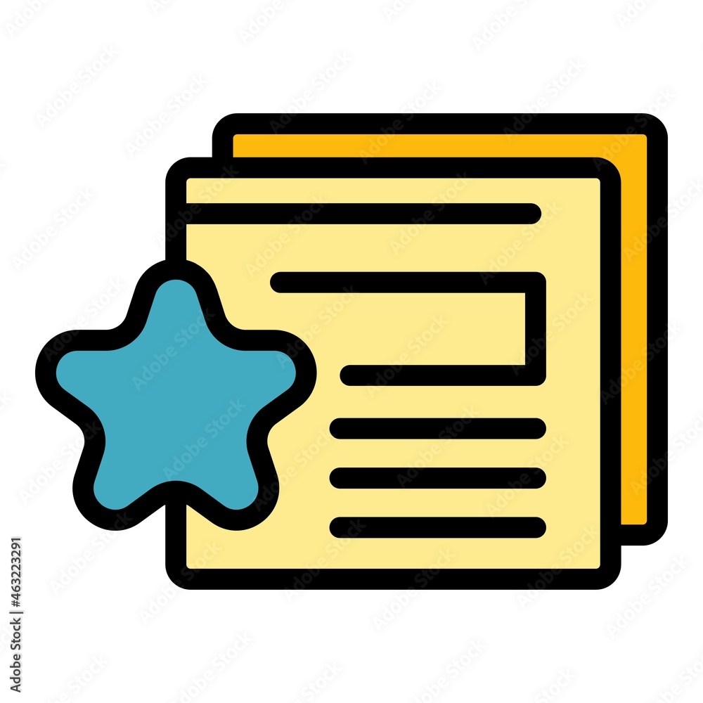 Poster favorite interface icon. outline favorite interface vector icon color flat isolated
