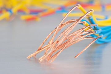 Bundle of electrical copper copper cables