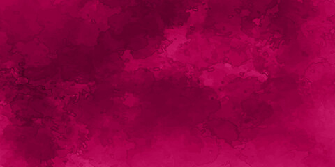 Watercolor deep pink background painting, vintage elegant texture. Old watercolour dark crimson backdrop. Stains on paper.