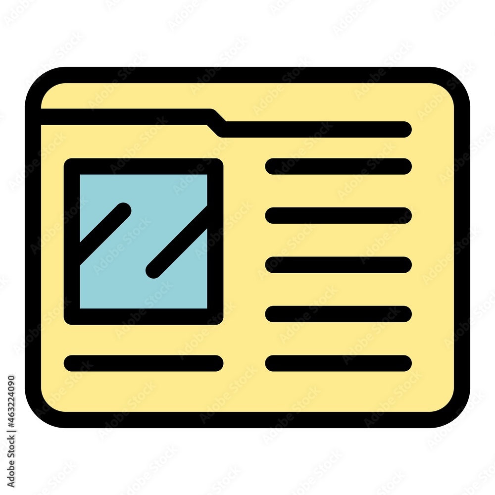 Poster personal folder interface icon. outline personal folder interface vector icon color flat isolated