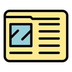 Personal folder interface icon. Outline Personal folder interface vector icon color flat isolated