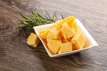 Pieces of delicous parmesan cheese