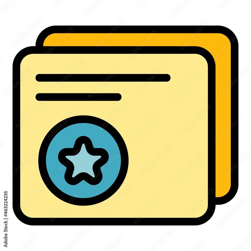 Poster frame interface icon. outline frame interface vector icon color flat isolated