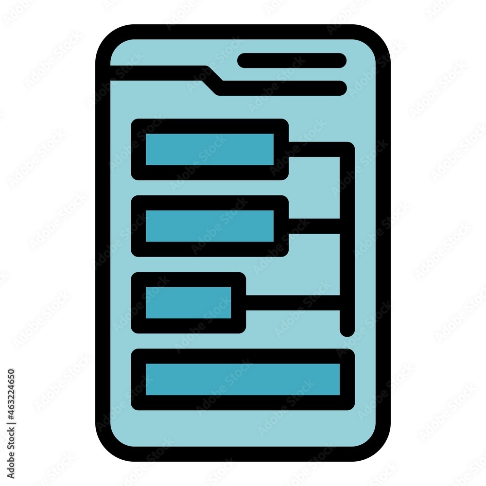 Poster development interface icon. outline development interface vector icon color flat isolated