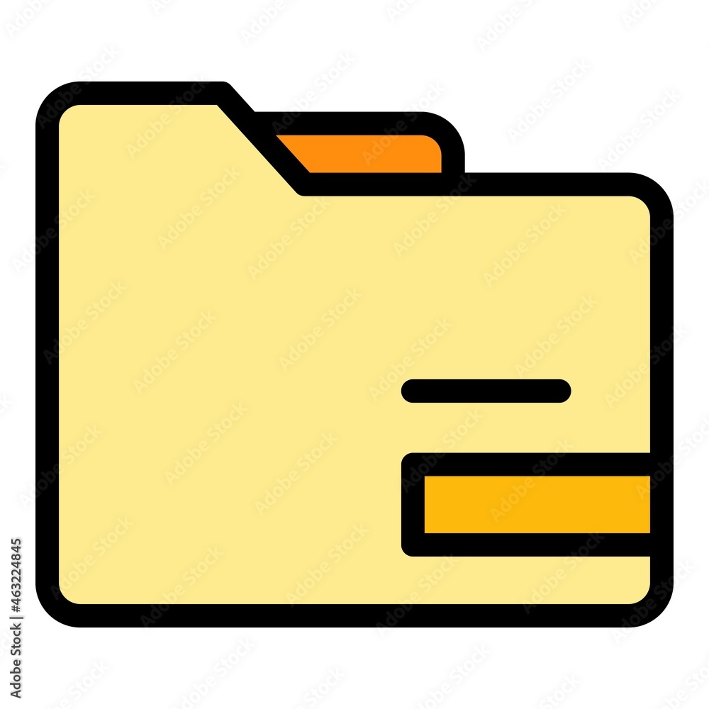 Poster personal folder interface icon. outline personal folder interface vector icon color flat isolated