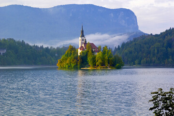 beautiful view of lake bled ,slovenia
