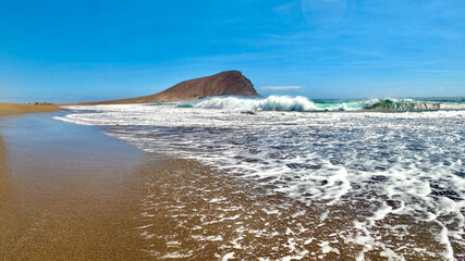 Montaña Roja - Playa Tejita - El Médano - Teneriffa - Kanaren - Strand - Meer