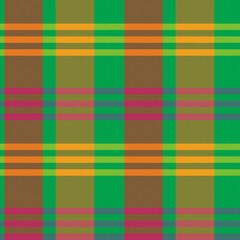 Rainbow Plaid Tartan Checkered Seamless Pattern