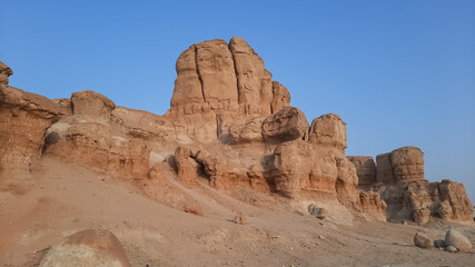 Fototapeta na wymiar Beautiful mountains of jabal qara.