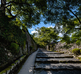 京都大原　寺院参道の風景