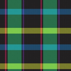 Rainbow Plaid Tartan Checkered Seamless Pattern