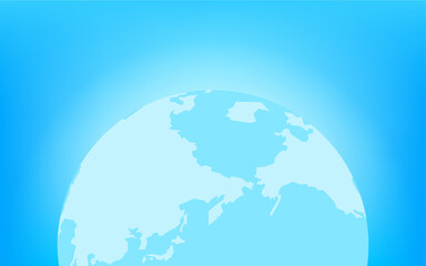 青く光る地球（北半球）