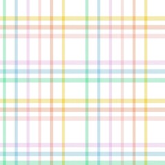 Rainbow Pastel Plaid textured Seamless Pattern