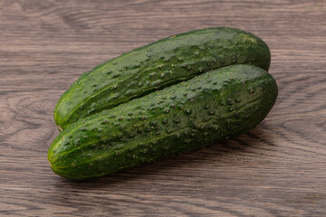Ripe organic natural green cucumber