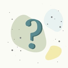 Question mark icon. Flat icon question mark on multicolored background.
