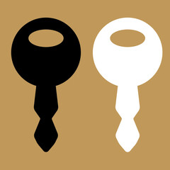Illustration of black and white key