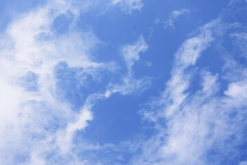 clouds in the blue sky in a good day