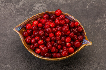 Sweet and tasty cranberry in the bowl