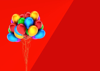 Coloured balloons background 