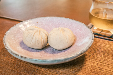 I ate delicious Japanese sweets in Kyoto.