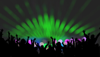 Fototapeta premium Cheering cloud concert ambience 