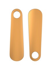 Blank Plastic Shoe Horn mockup template, 3d render illustration.