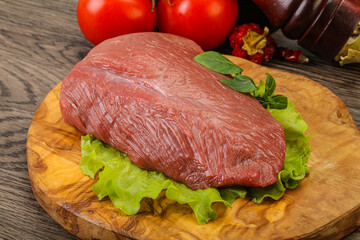 Raw beef piece for cooking