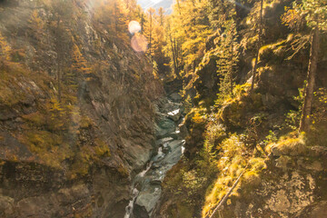 Gornerschlucht Zermatt im Herbst