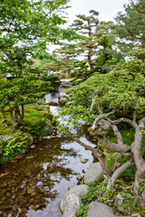 Kenroku-en garden, located in Kanazawa, Ishikawa, Japan, is an old japanese traditional garden. Along with Kairaku-en and Koraku-en, Kenroku-en is one of the Three Great Gardens of Japan.