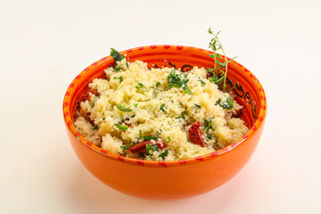 Vegetarian uisine - couscous with vegetables