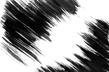 Obraz premium Black watercolor stripes or brush on white background,Abstract color,Abstract Textures,Abstract ink 