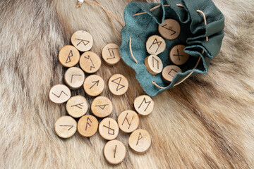Handmade runes for fortunetelling