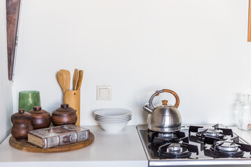 Naklejka na ściany i meble kitchen utensils on the table