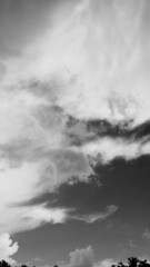 Beautiful Black and white cloud and sky in the nature.