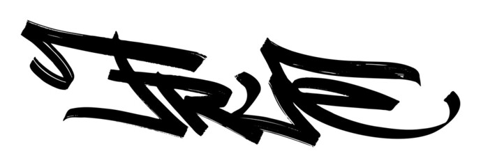 Black graffiti tag lettering marker ink paint