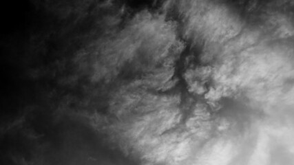 Beautiful Black and white cloud and sky in the nature.