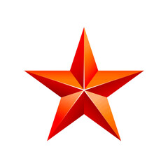 Red 3d star with Golden 3d star with highlights