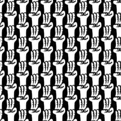 seamless pattern of hand and finger cartoon
