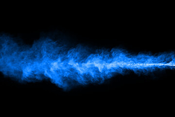 abstract blue powder splatted background,Freeze motion of color powder exploding/throwing color powder,color glitter texture on black background.