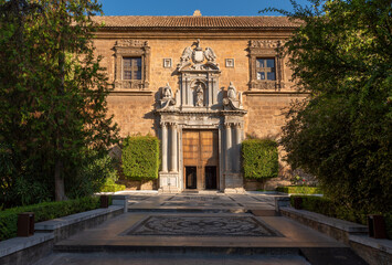 Fototapeta premium Downtown of Granada Spain. Hospital Real de Granada. 