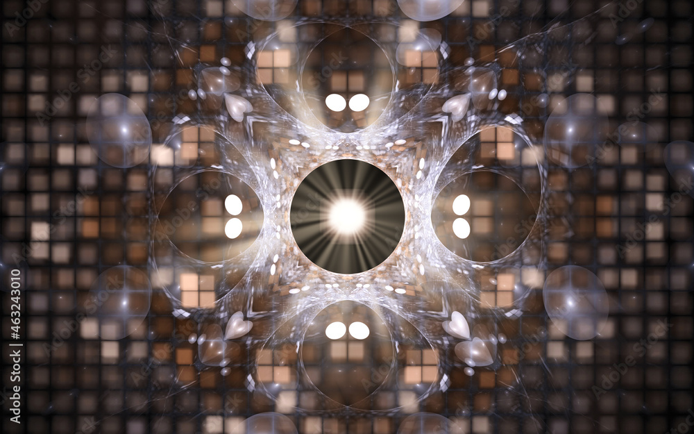 Aufkleber digital illustration abstract image generated fractal background image wallpaper pattern of various 