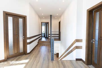 Wooden doors in modern scandinavian interior