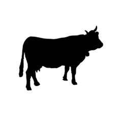 Cute cow logo vector icon illustration. cattle farm