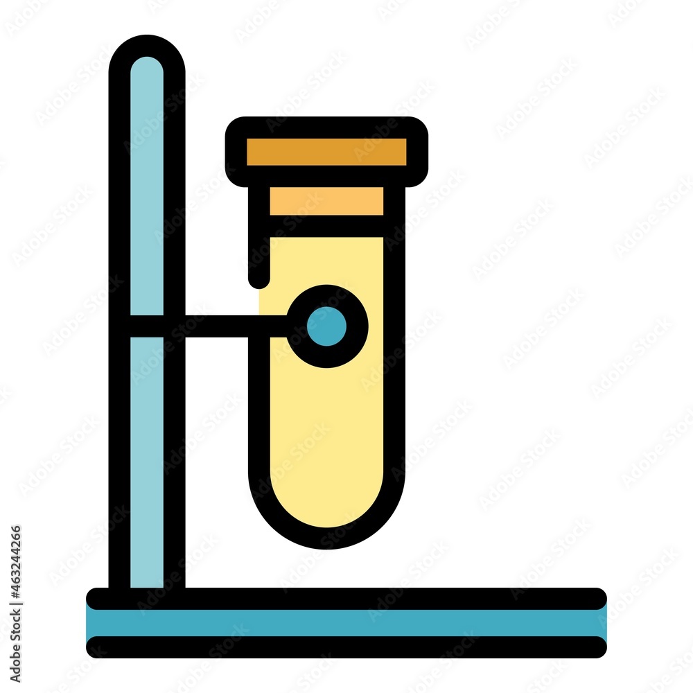 Aufkleber empty test tube icon. outline empty test tube vector icon color flat isolated