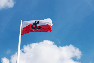 Maszt Wolnosci or Liberty Flagpole in Warsaw, Poland